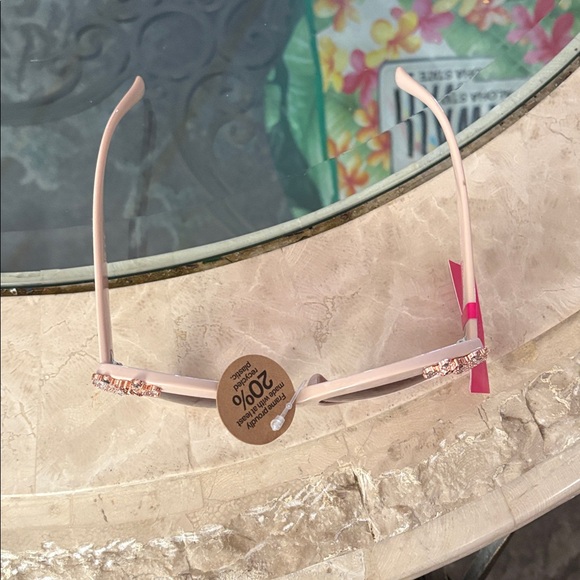 NWT Betsey Johnson Pink Floral Rhinestone Sunglasses - Picture 8 of 17